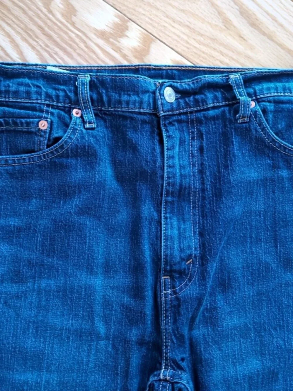 Levi's 505 Mens Regular Fit Denim Blue Jeans 40X29 (Actual Fit 38x28) Dark Wash